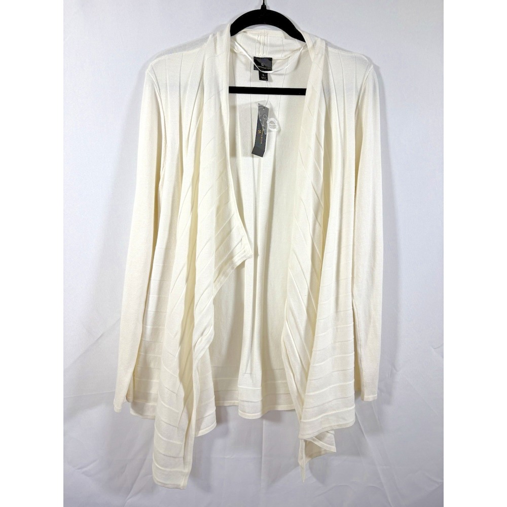 Worthington woman's sweater size L  lightweight cream long sleeves new with tags